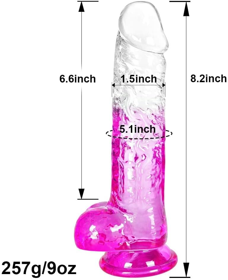 Umania – dildo trasparente con ventosa da 21 cm – foto 5