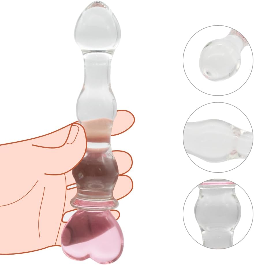 SXOVO – dildo in vetro con manico a cuore – foto 2
