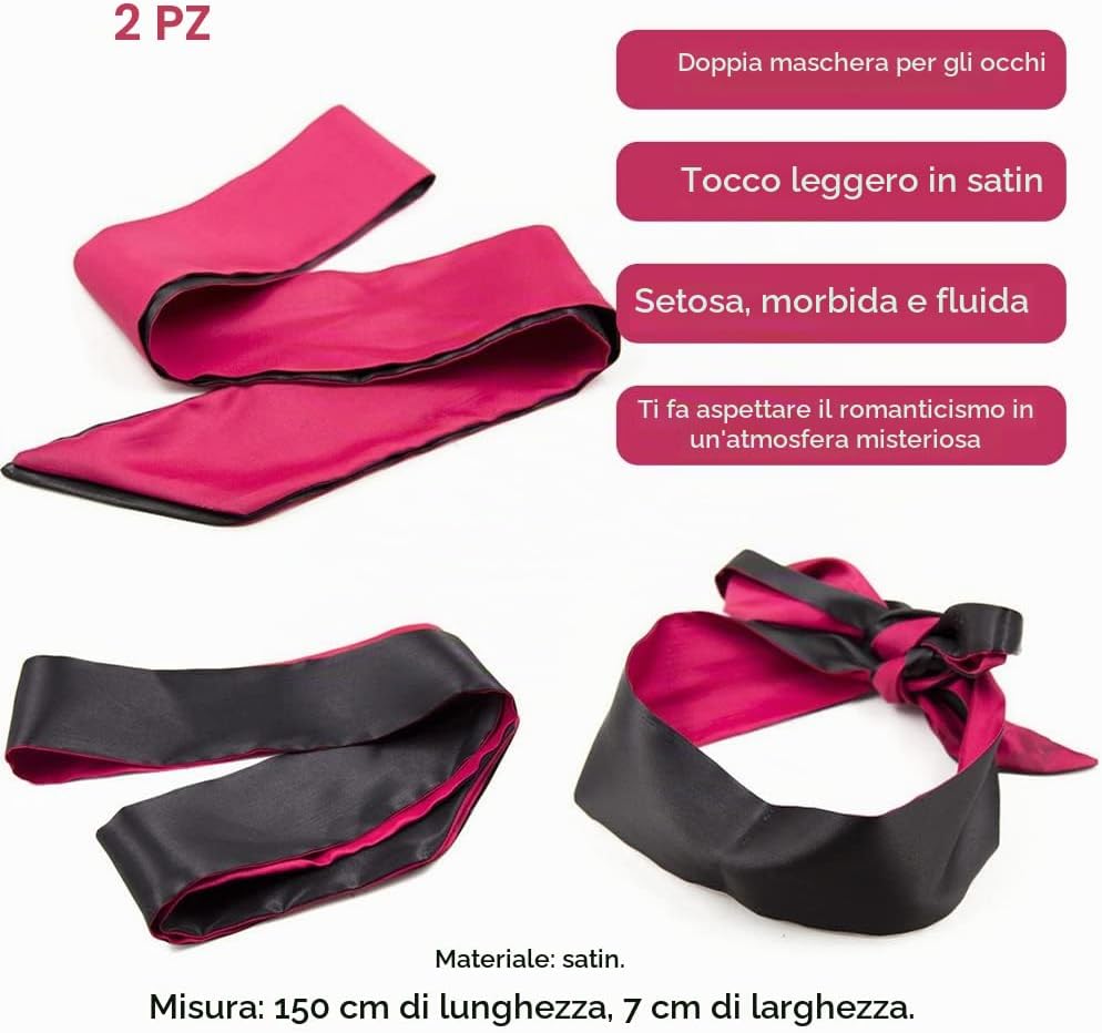 Bende per occhi in raso, set da 2 – foto 2