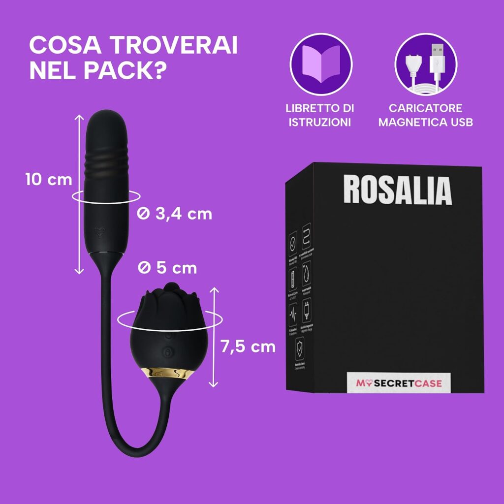 MySecretCase – vibratore rosa con lingua e spinta – foto 5