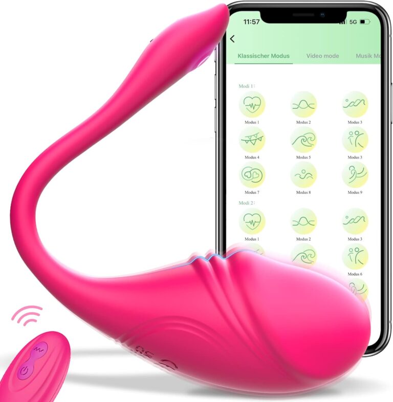 Ovetto vibrante in silicone con telecomando e app