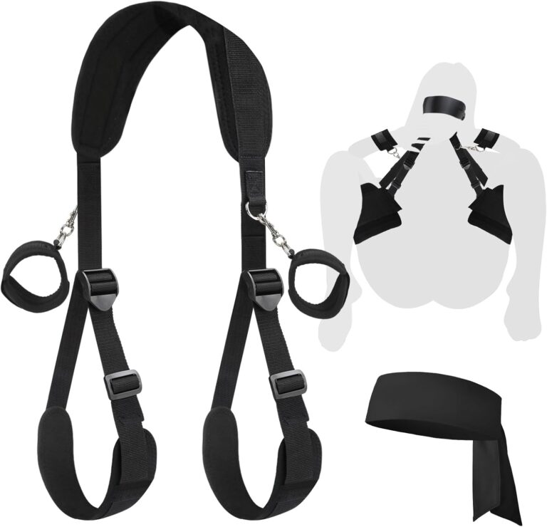 Warkart kit bondage con cinghie per cosce e manette