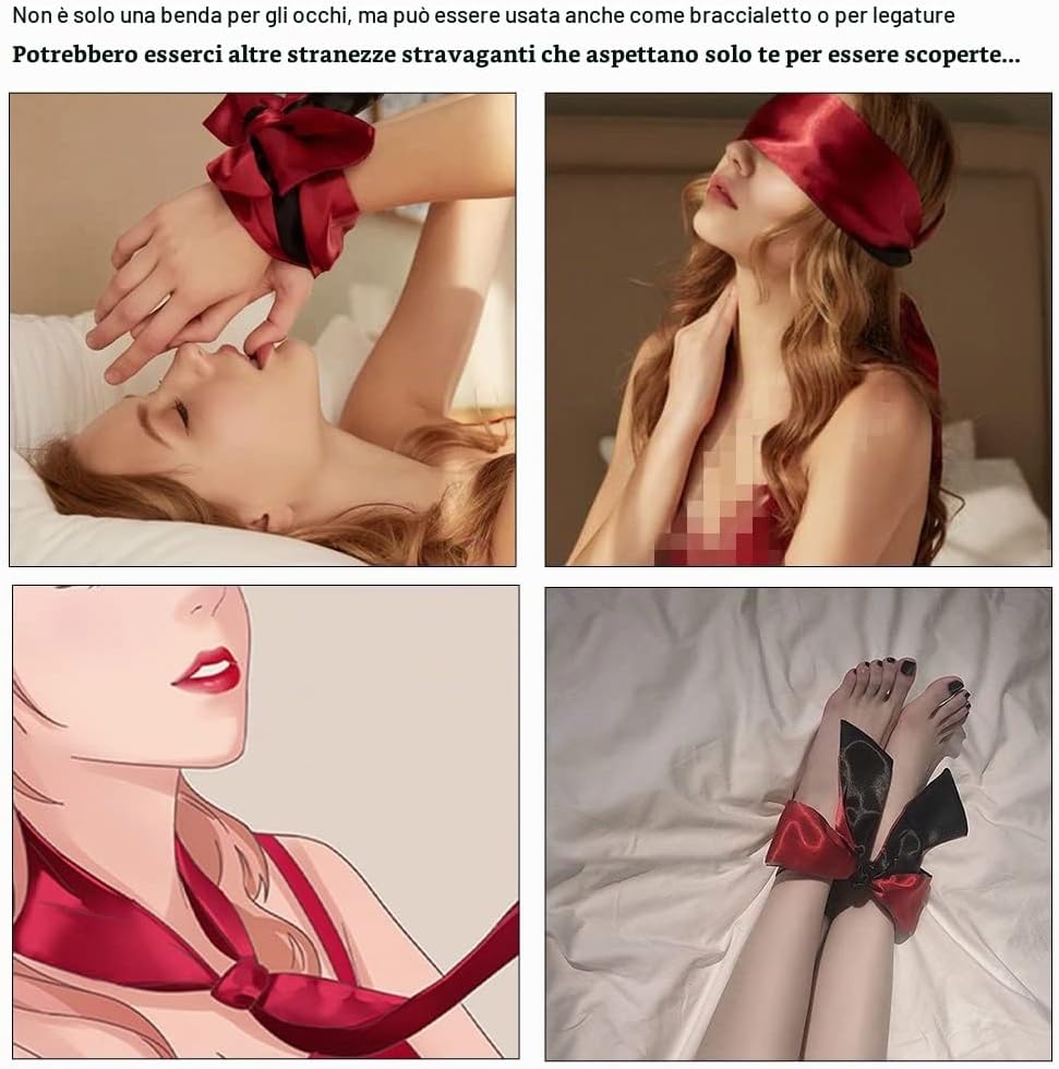 Bende per occhi in raso, set da 2 – foto 4