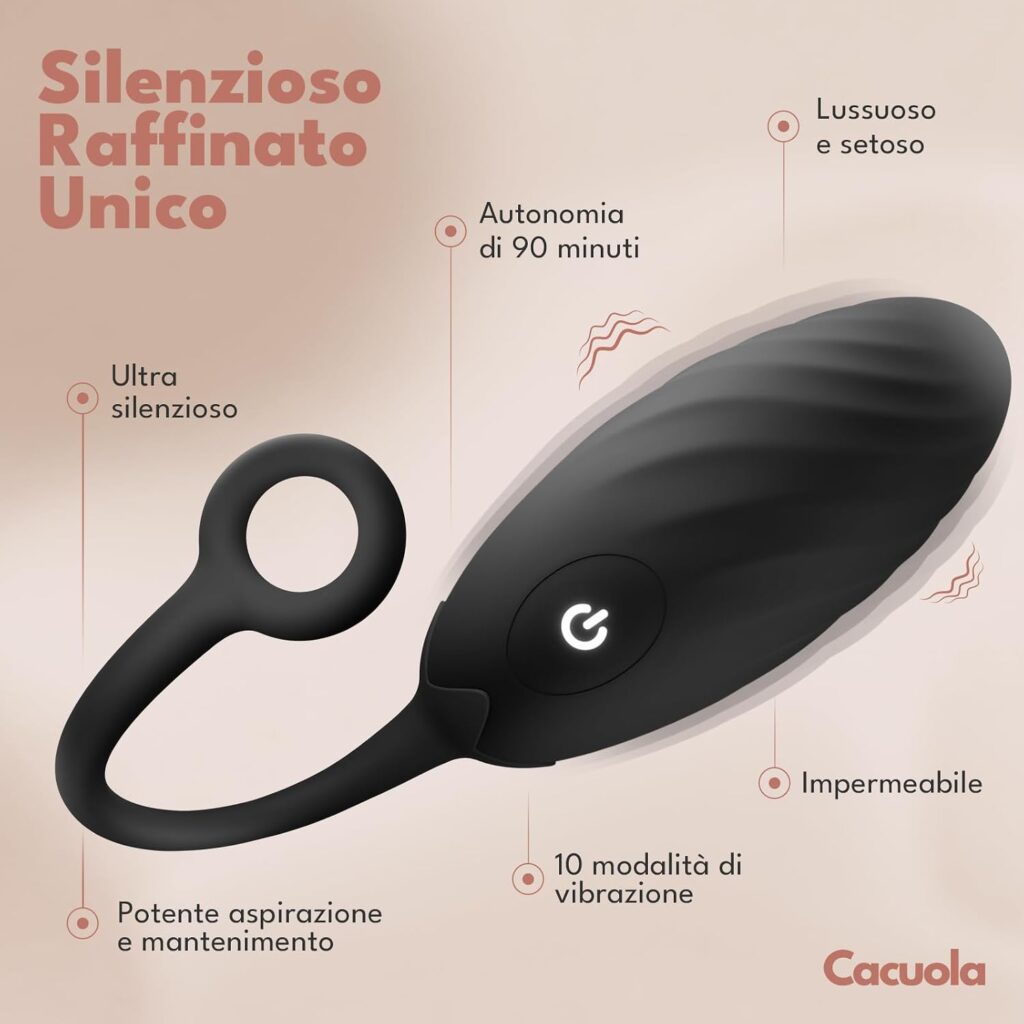Ovetto vibrante con telecomando e app, 10 modalità – foto 2