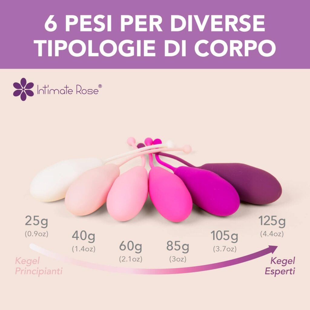 Coni vaginali Kegel – set da 6 pesi – foto 4