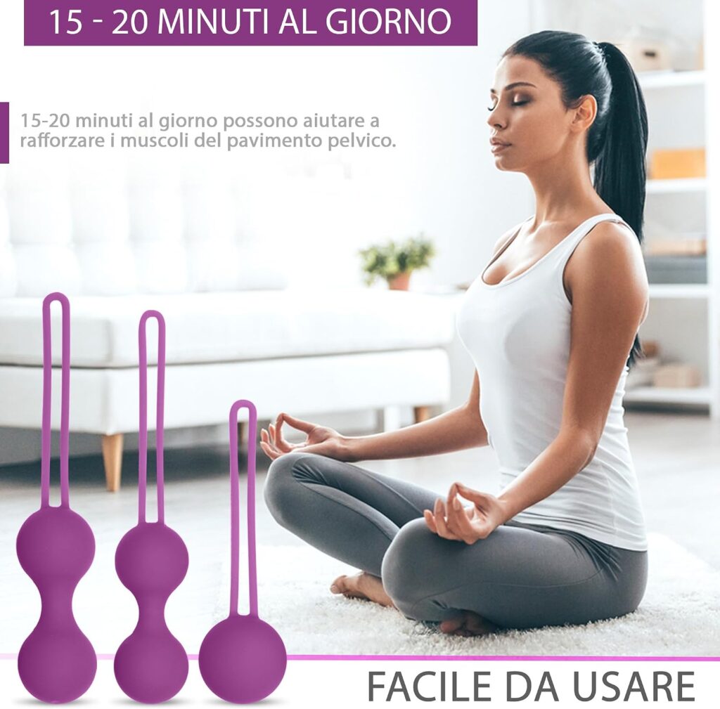 Amorado – set di 3 palline per il pavimento pelvico – foto 5