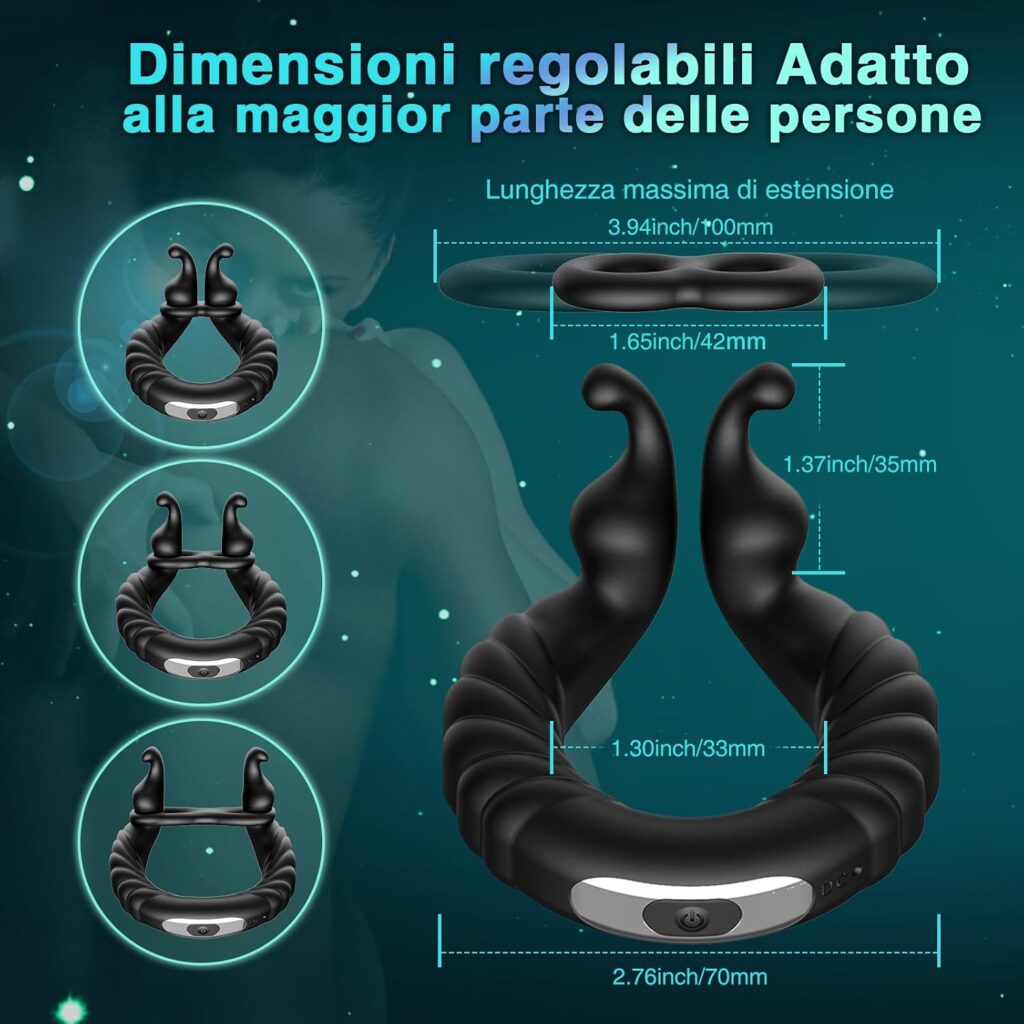 Anello vibrante per coppia con stimolatore clitorideo – foto 5