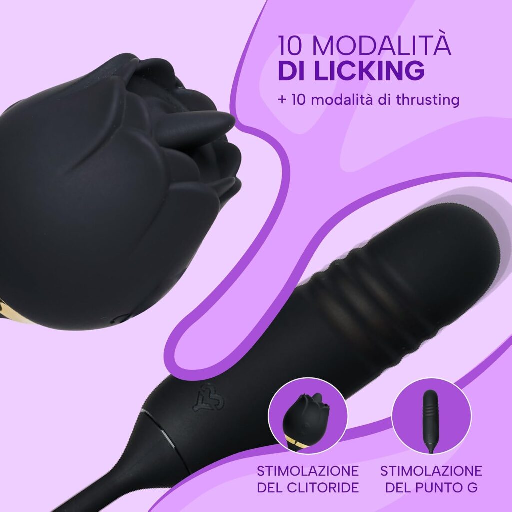 MySecretCase – vibratore rosa con lingua e spinta – foto 2