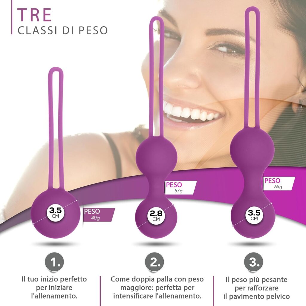 Amorado – set di 3 palline per il pavimento pelvico – foto 3