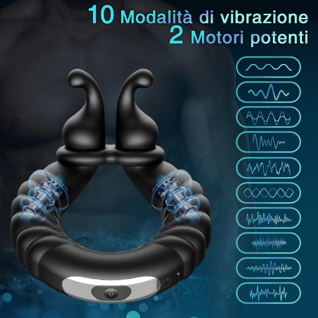 Anello vibrante per coppia con stimolatore clitorideo – foto 3
