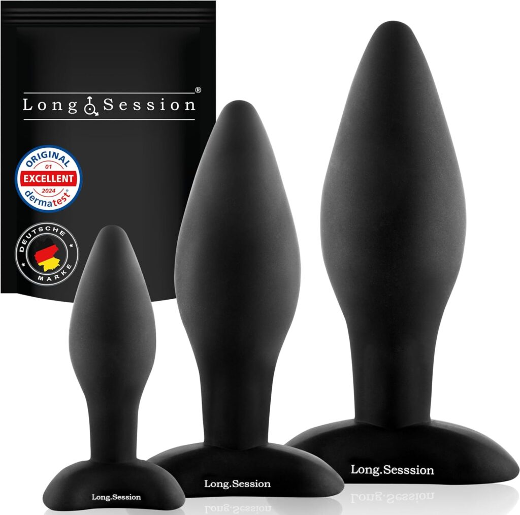 Long.Session set di 3 plug anali in silicone