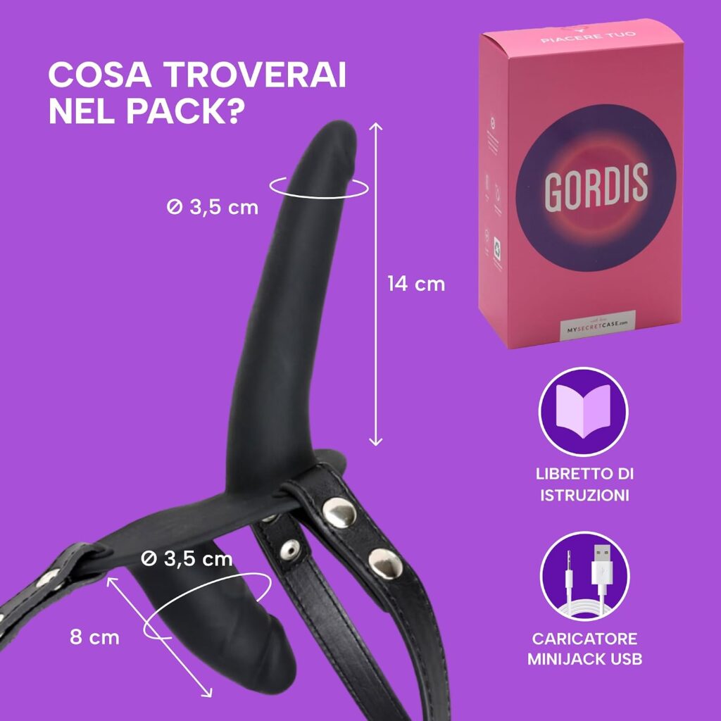 MySecretCase strap-on con doppio dildo – foto 5