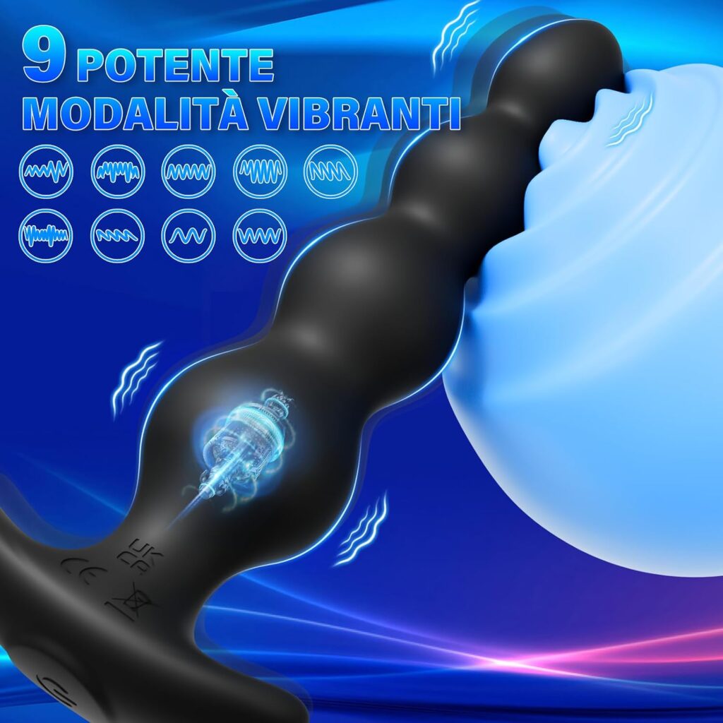 Govirt plug vibrante a sfere da 14 cm con controllo app – foto 2