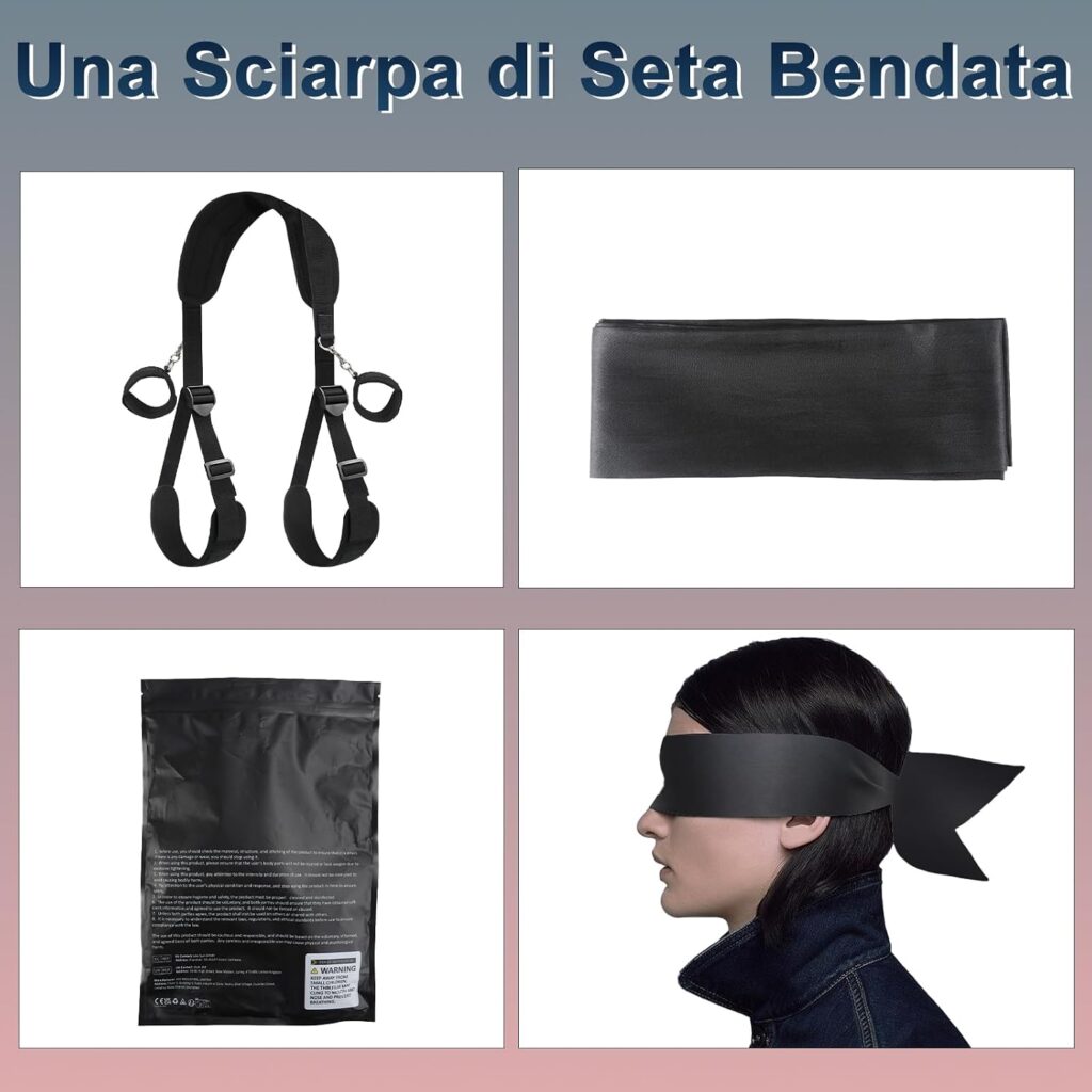 Warkart kit bondage con cinghie per cosce e manette – foto 5