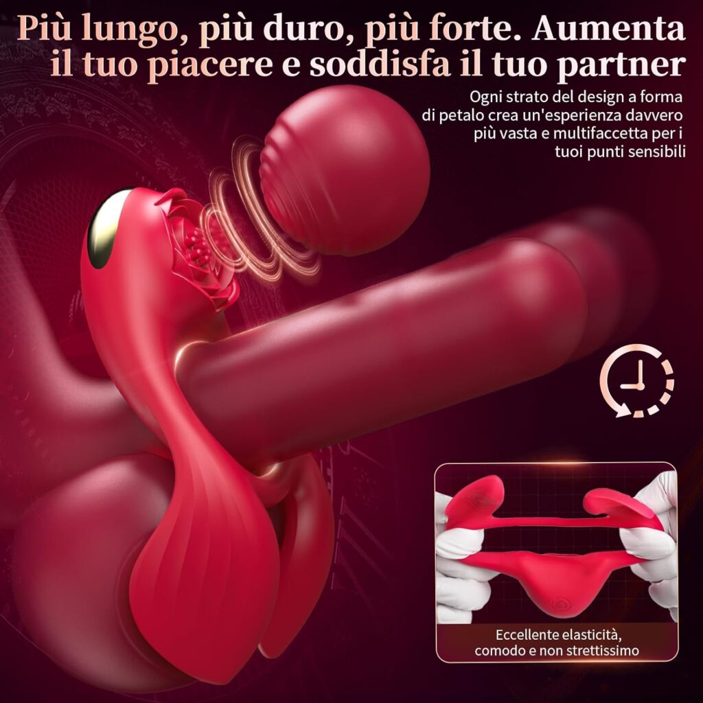 Rinofans anello vibrante a rosa per coppia – foto 4