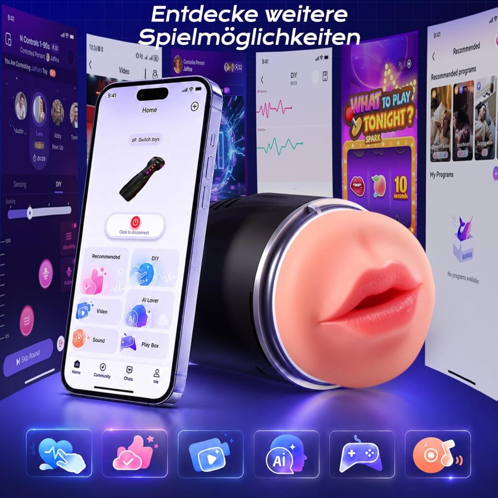 Tauara masturbatore automatico con app e 3 inserti – foto 5