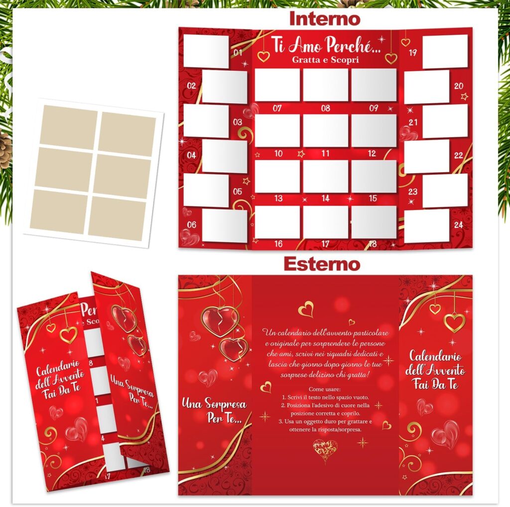 DPKOW calendario dell'Avvento gratta e scrivi per coppie – foto 4
