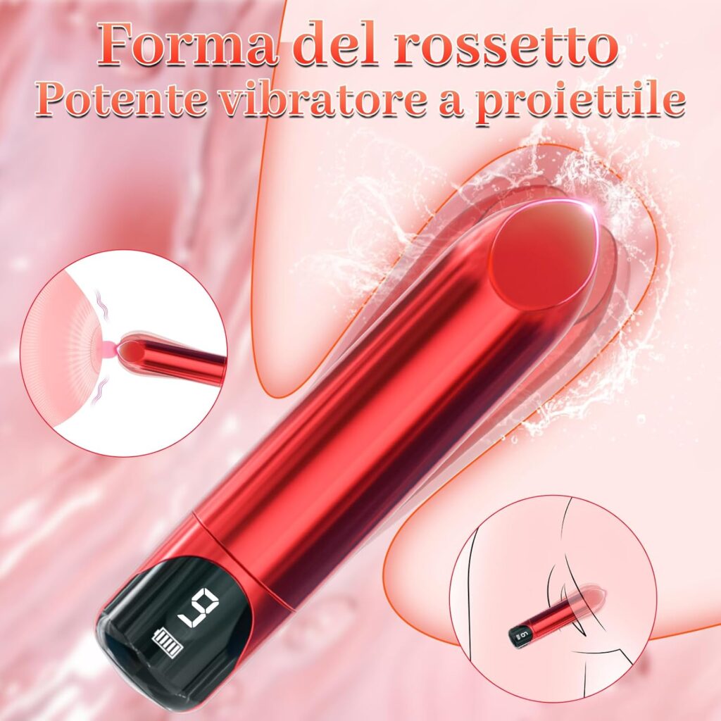 Koxnict – vibratore a rossetto con display LED – foto 3