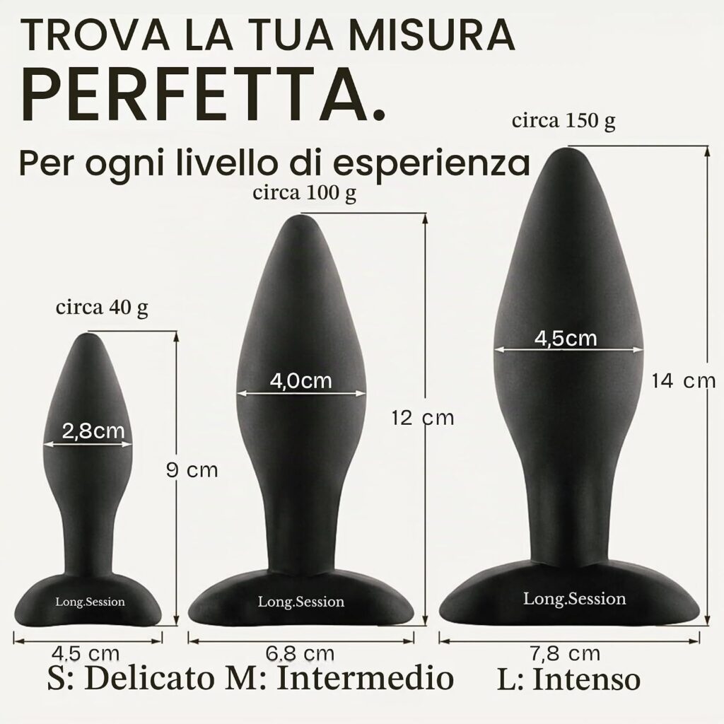 Long.Session set di 3 plug anali in silicone – foto 5