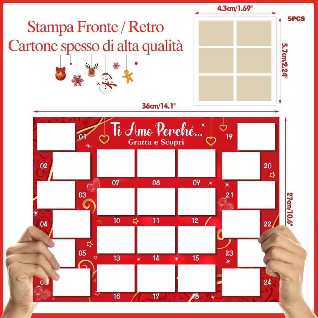 DPKOW calendario dell'Avvento gratta e scrivi per coppie – foto 3