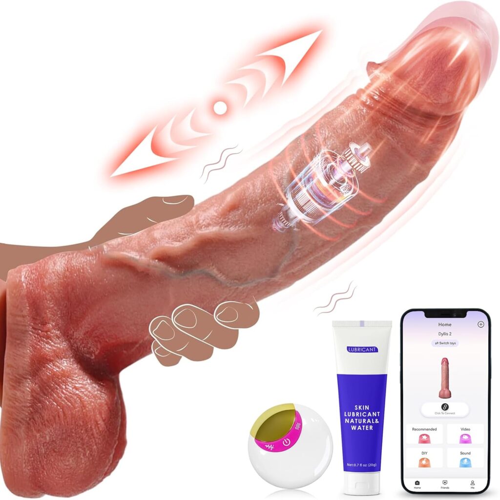 Tagnaff dildo realistico XXL con spinta e app