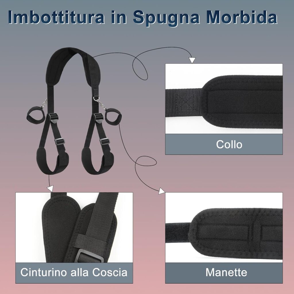 Warkart kit bondage con cinghie per cosce e manette – foto 2