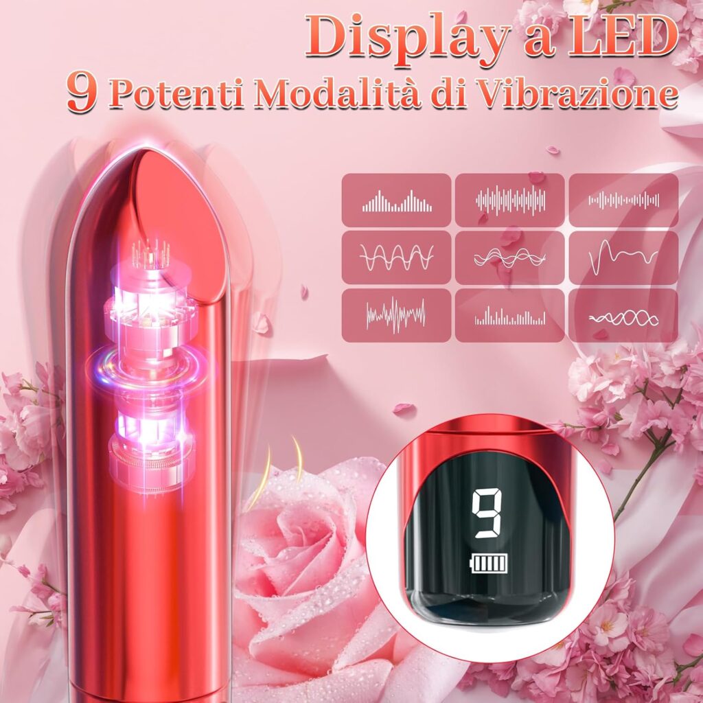 Koxnict – vibratore a rossetto con display LED – foto 2