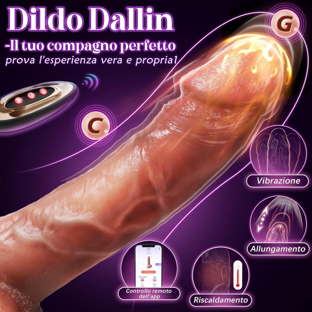 Tagnaff dildo realistico XXL con spinta e app – foto 3