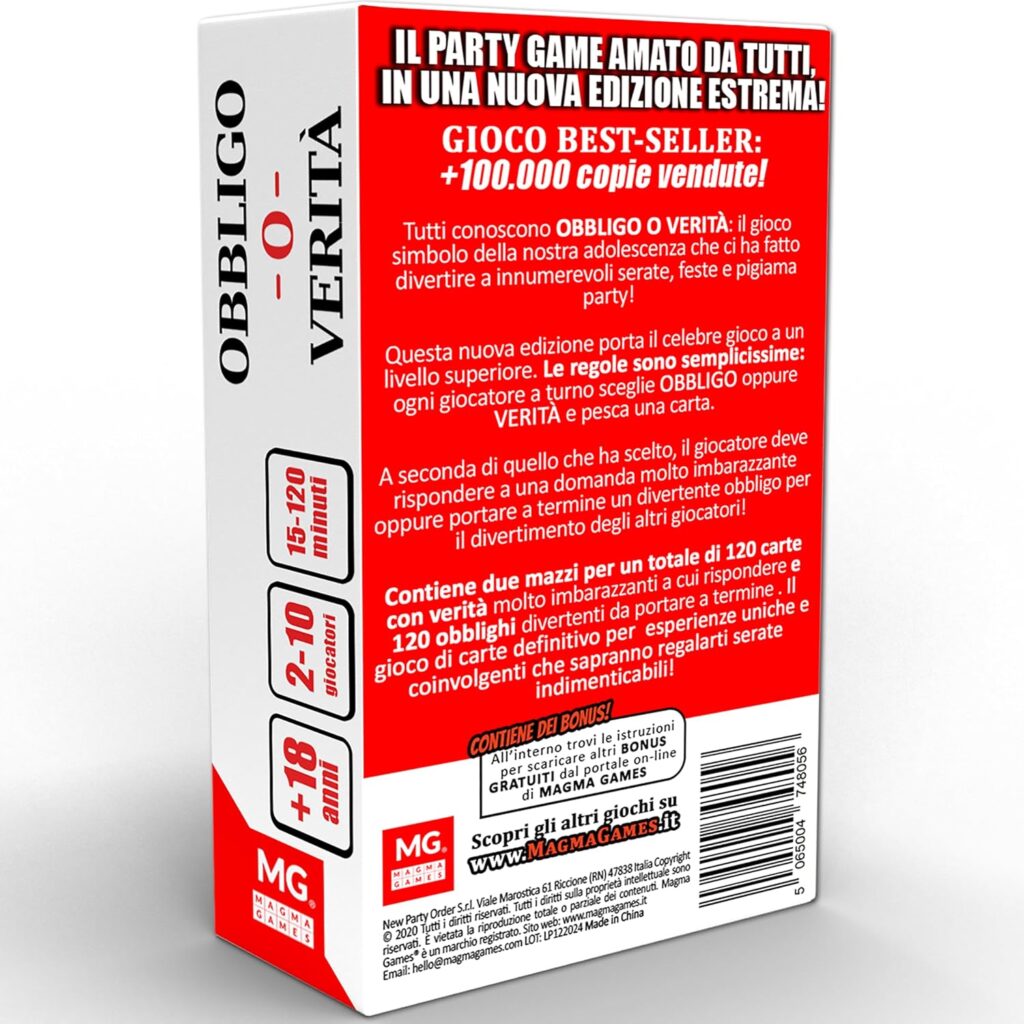 Magma Games Obbligo o Verità – gioco di carte per feste – foto 2