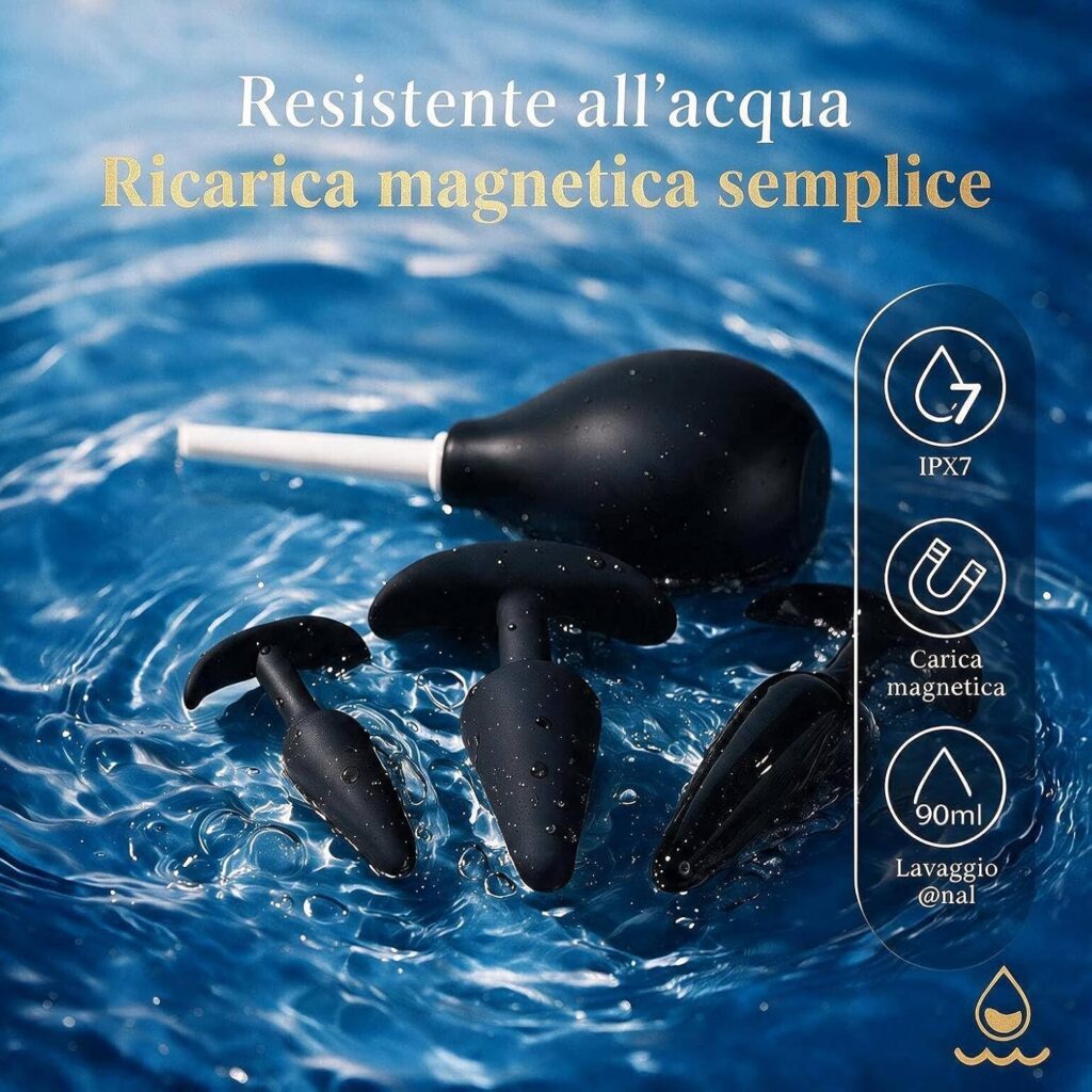 Tagnaff set 3+1 – plug anali e vibratore con telecomando – foto 5
