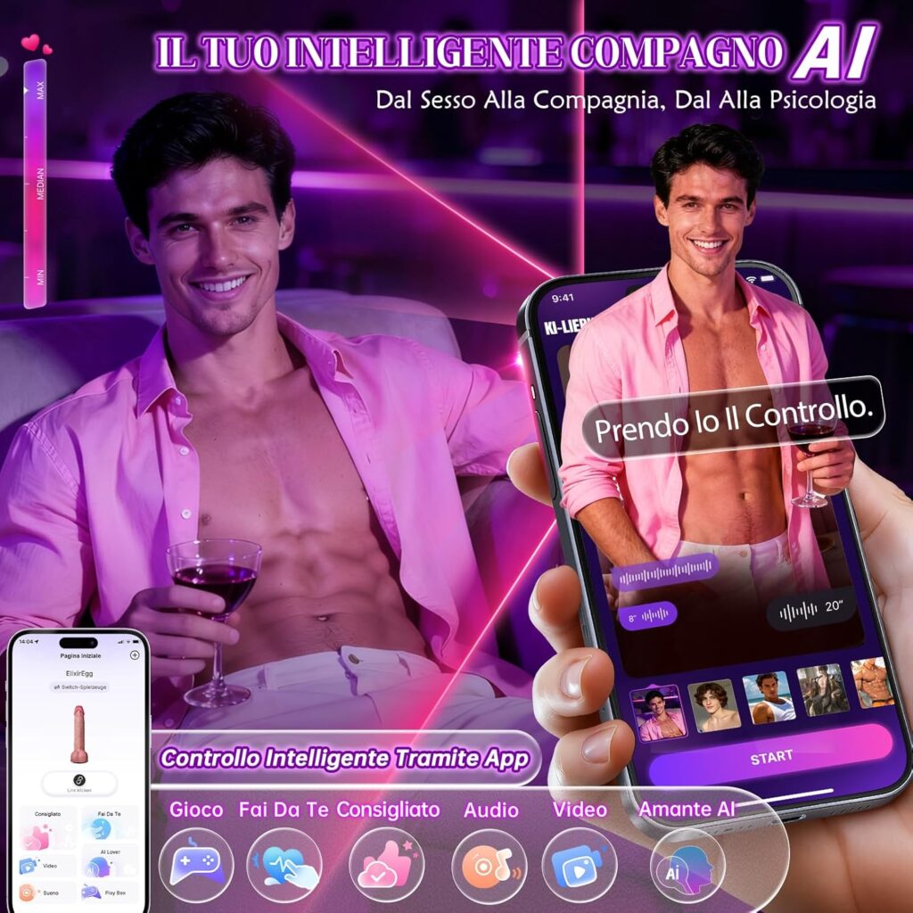 Tagnaff dildo realistico XXL con spinta e app – foto 5