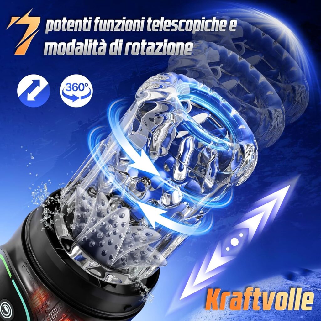 VIJISA masturbatore automatico con rotazione e app – foto 3