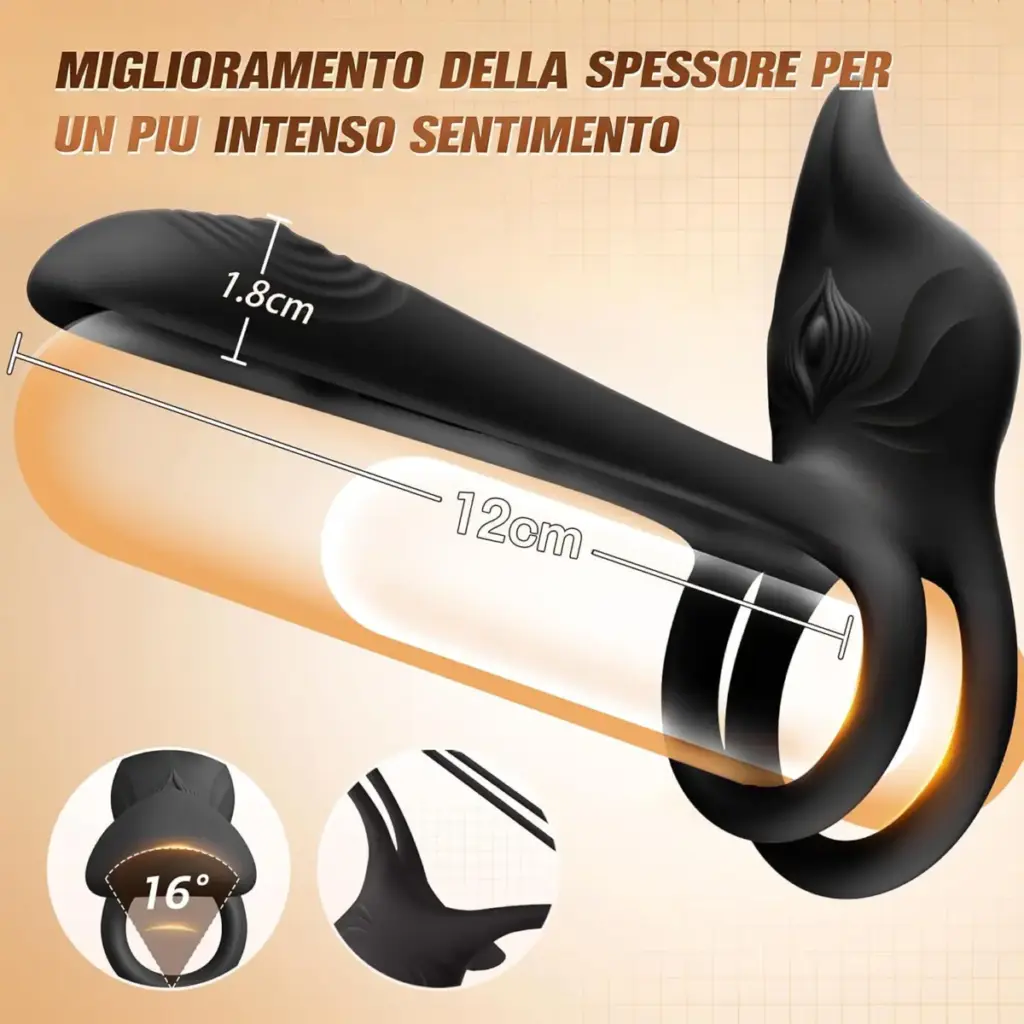 Anello vibrante doppio con telecomando – per la coppia – foto 3