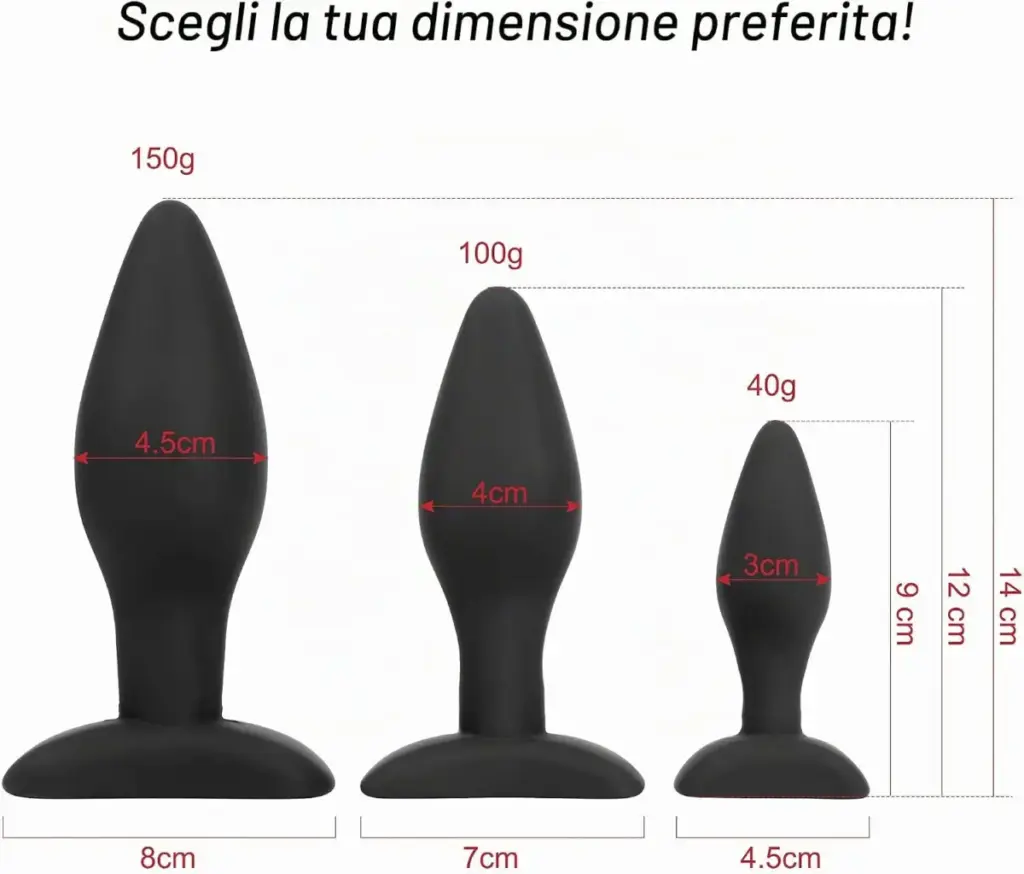 Belmalia – set 3 plug anali in silicone – foto 2