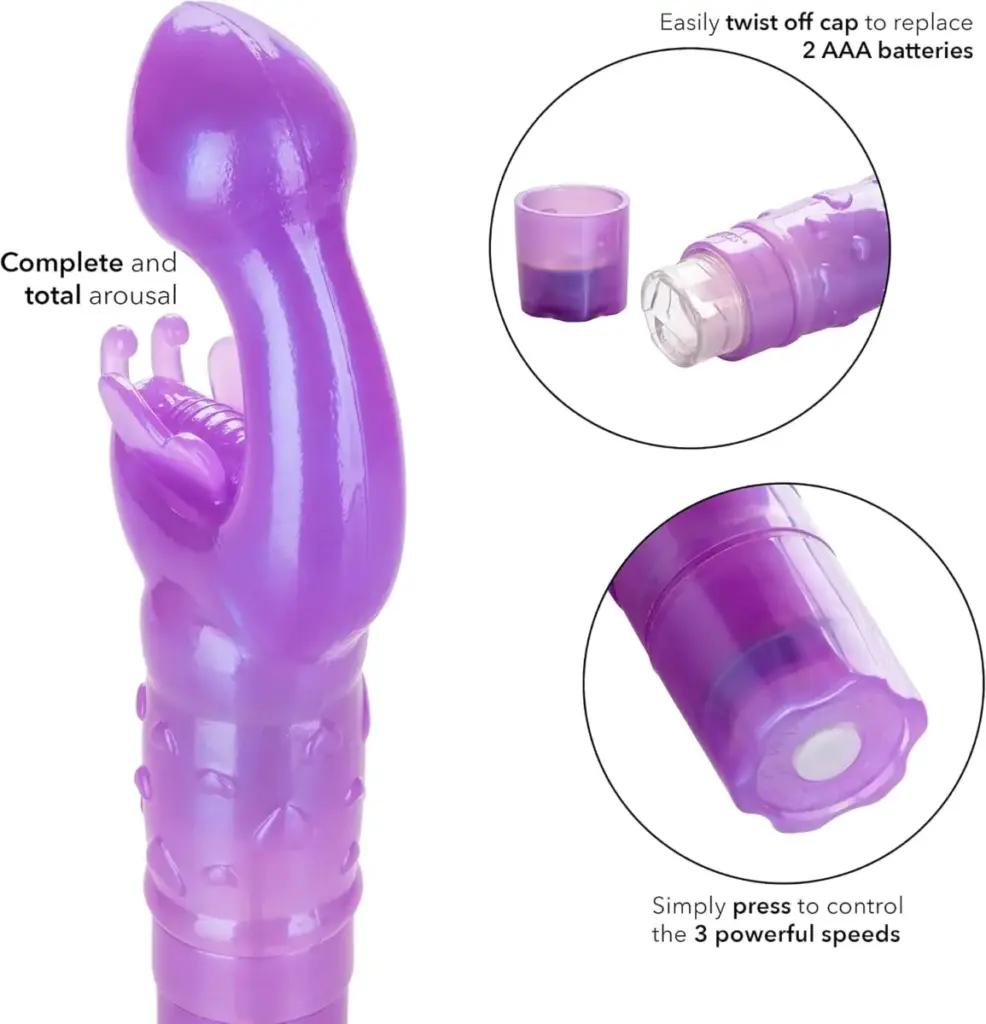 CalExotics Butterfly Kiss – vibratore rabbit a farfalla – foto 3