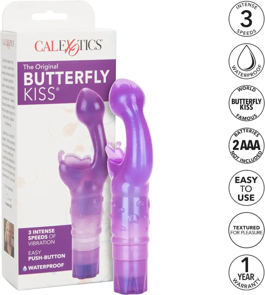 CalExotics Butterfly Kiss – vibratore rabbit a farfalla – foto 5