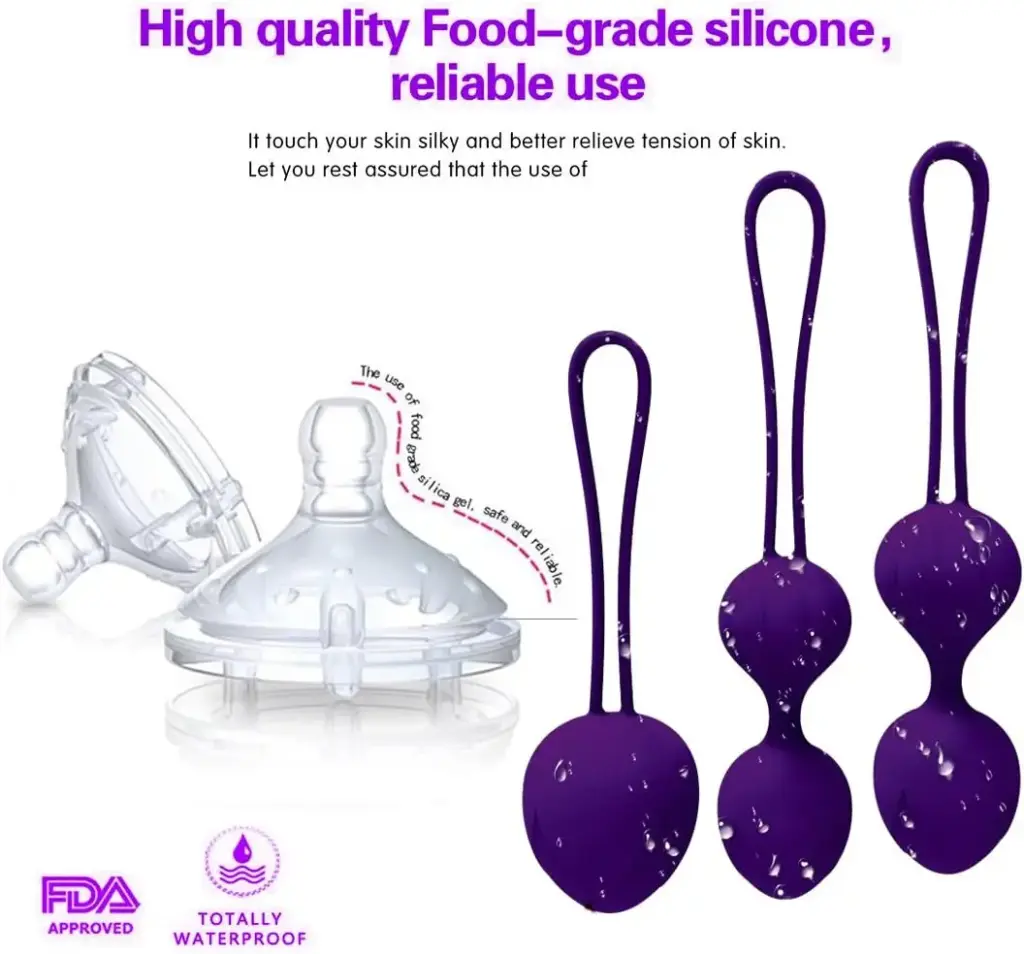 Coni vaginali per esercizi di Kegel – set da 3 in silicone – foto 3