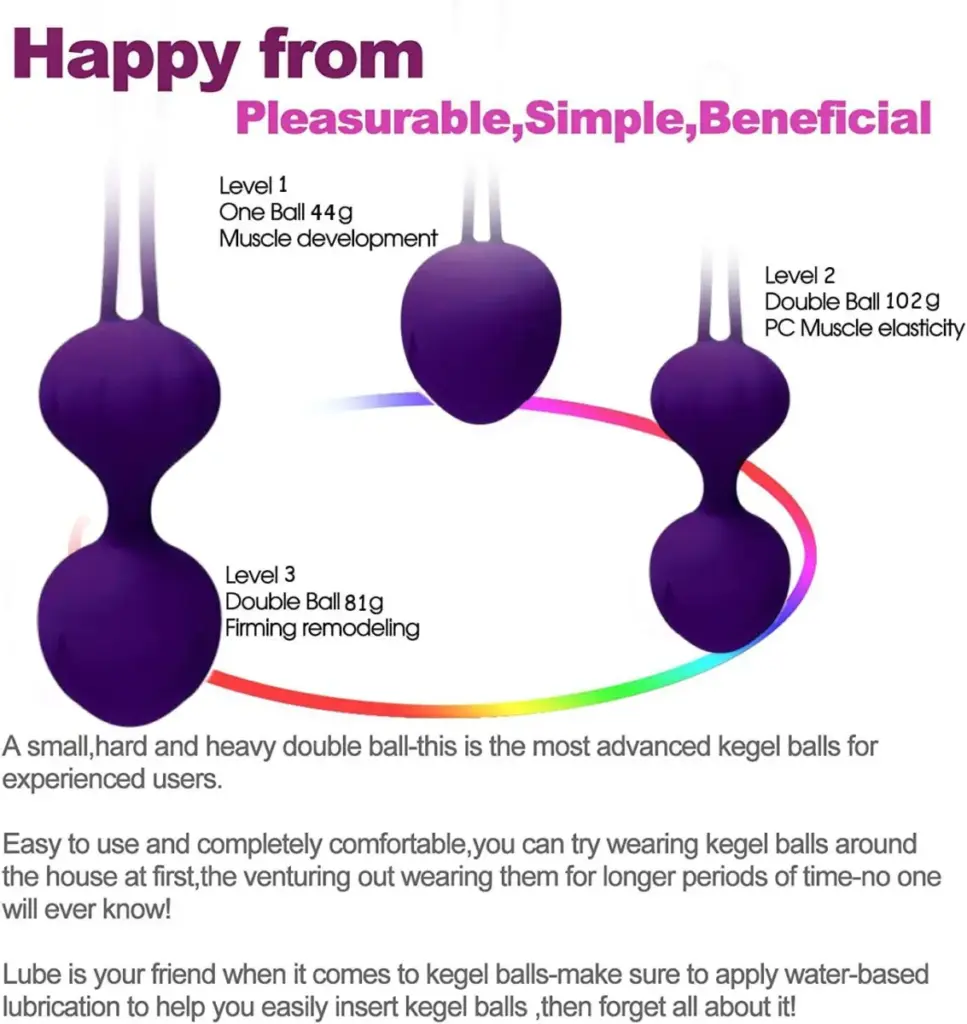 Coni vaginali per esercizi di Kegel – set da 3 in silicone – foto 4