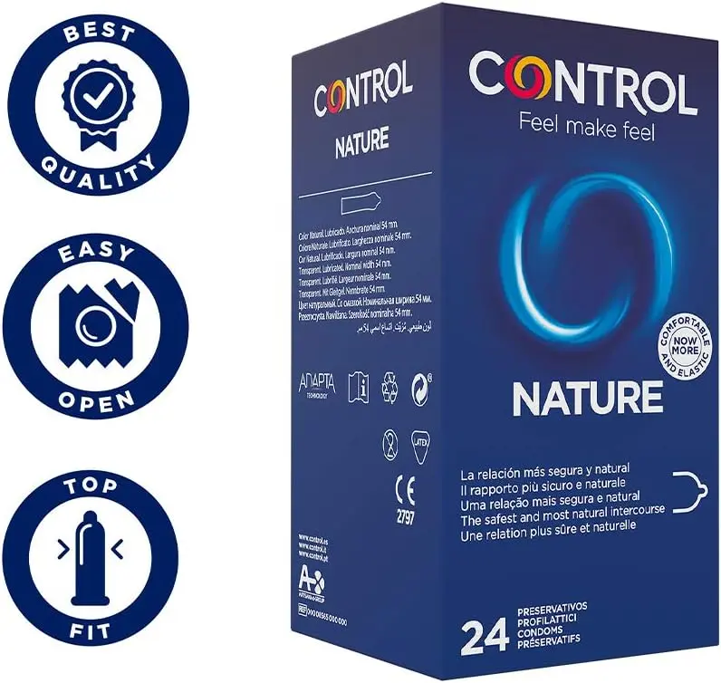 Control Natural Mix – 24 preservativi e gel massaggio – foto 2