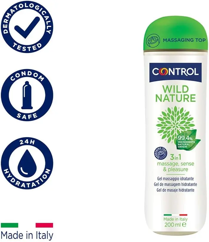 Control Natural Mix – 24 preservativi e gel massaggio – foto 5