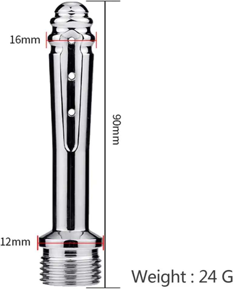Doccetta anale per doccia – cannula in alluminio con tubo 150 cm