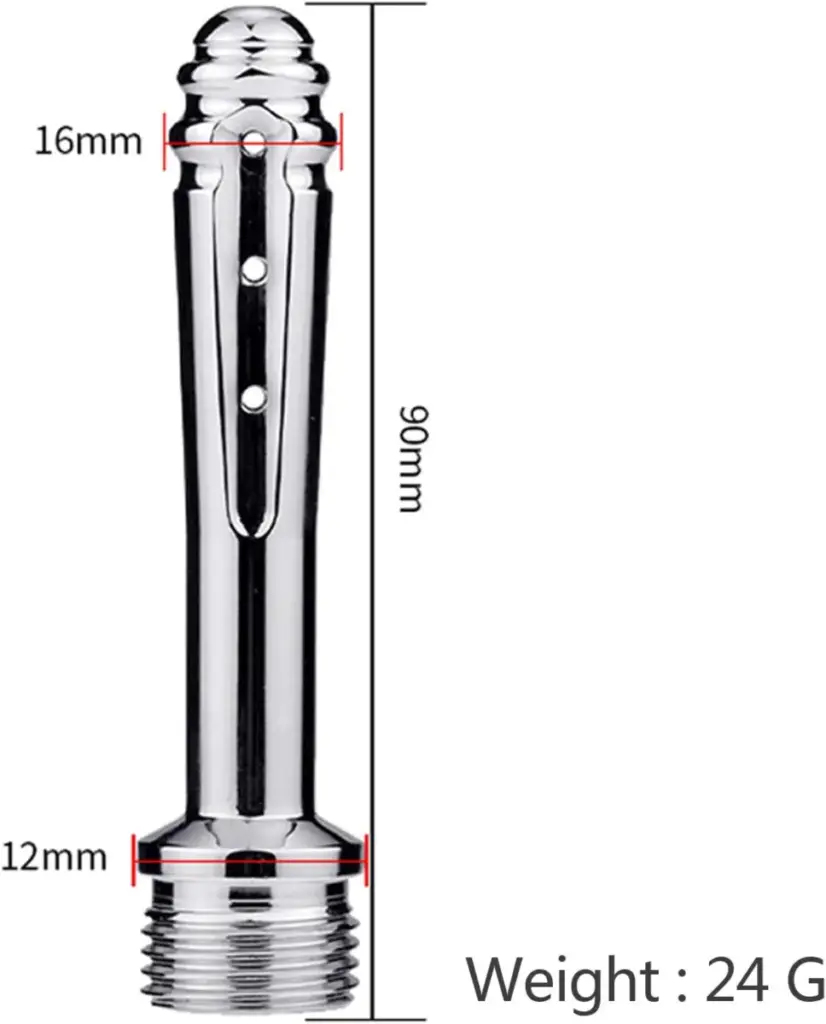 Doccetta anale per doccia – cannula in alluminio con tubo 150 cm