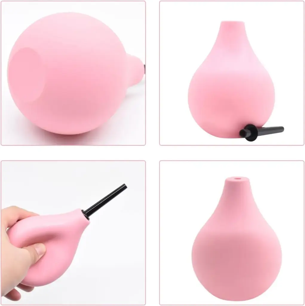 Doccetta anale a pera 225 ml – clistere in silicone con 3 cannule – foto 3