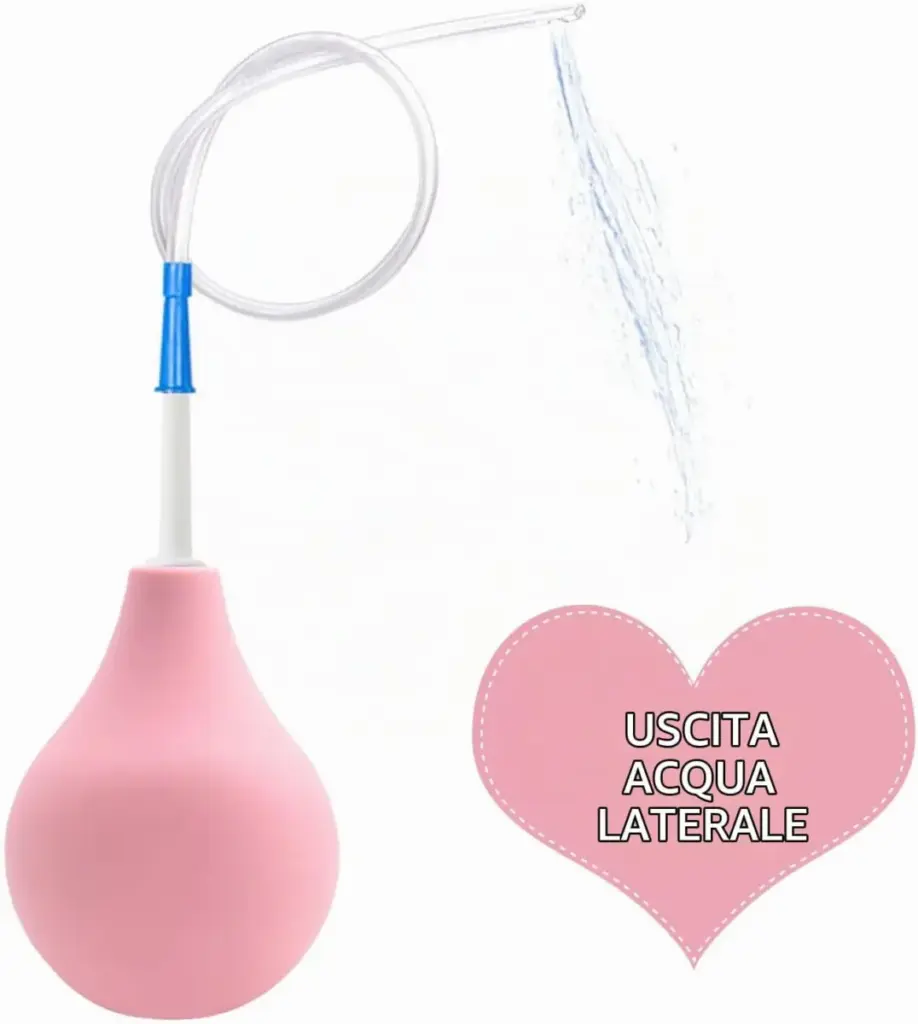 Doccetta anale a pera 225 ml – clistere in silicone con 3 cannule – foto 4