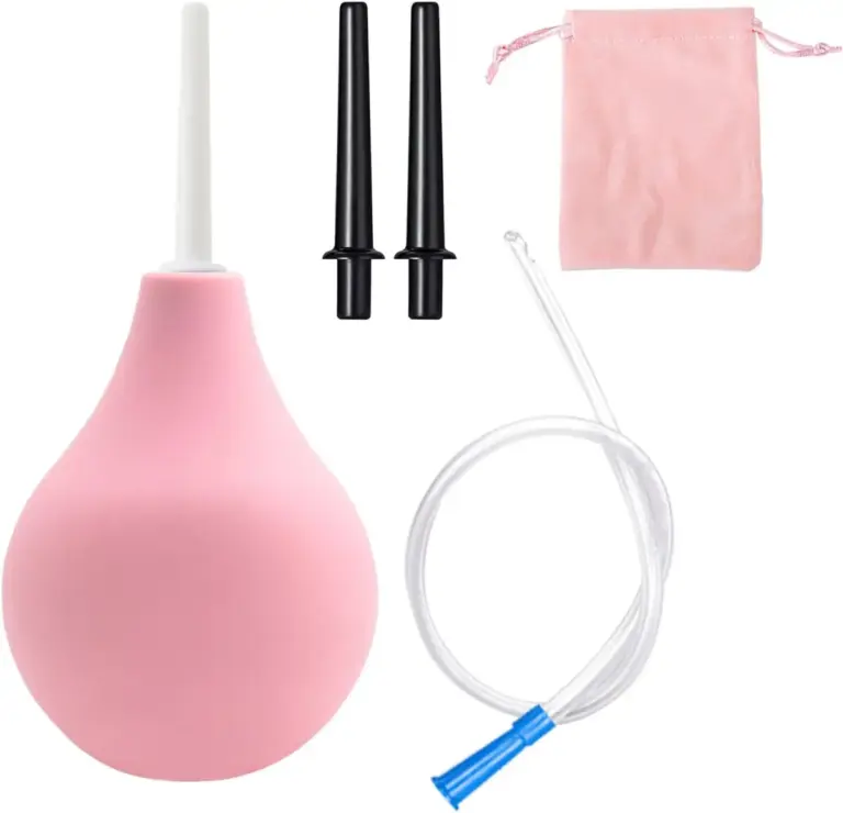 Doccetta anale a pera 225 ml – clistere in silicone con 3 cannule