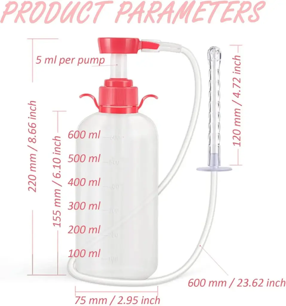 Doccetta intima riutilizzabile 600 ml – con 3 cannule – foto 2