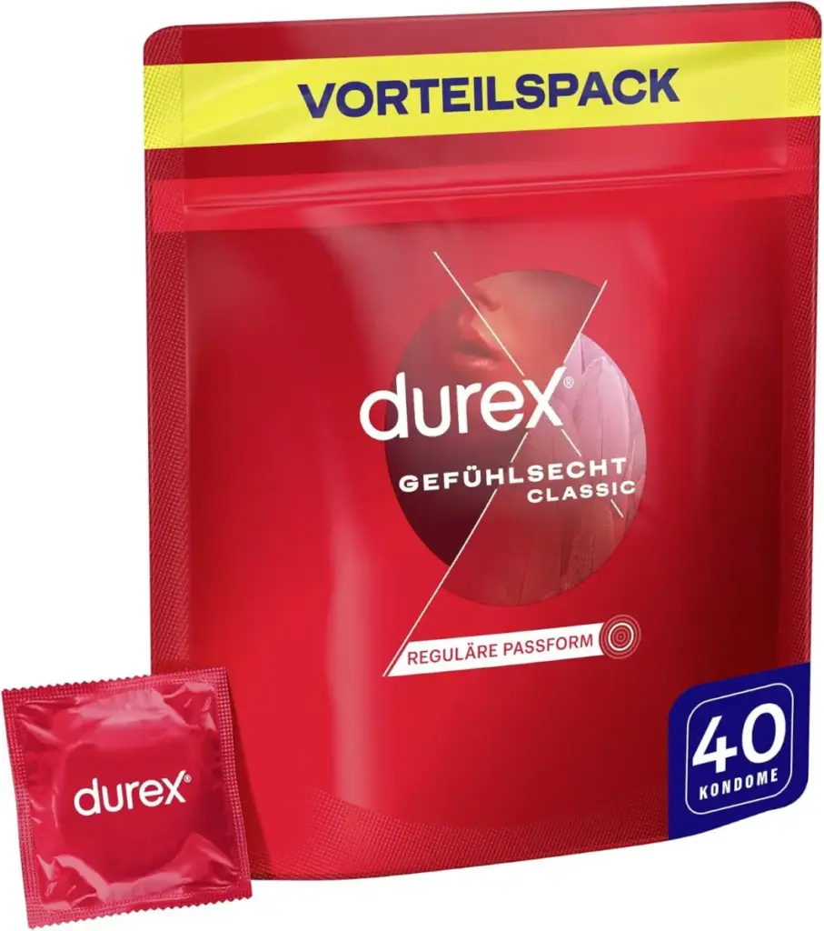 Durex Contatto Comfort – preservativi sottili, 40 pezzi