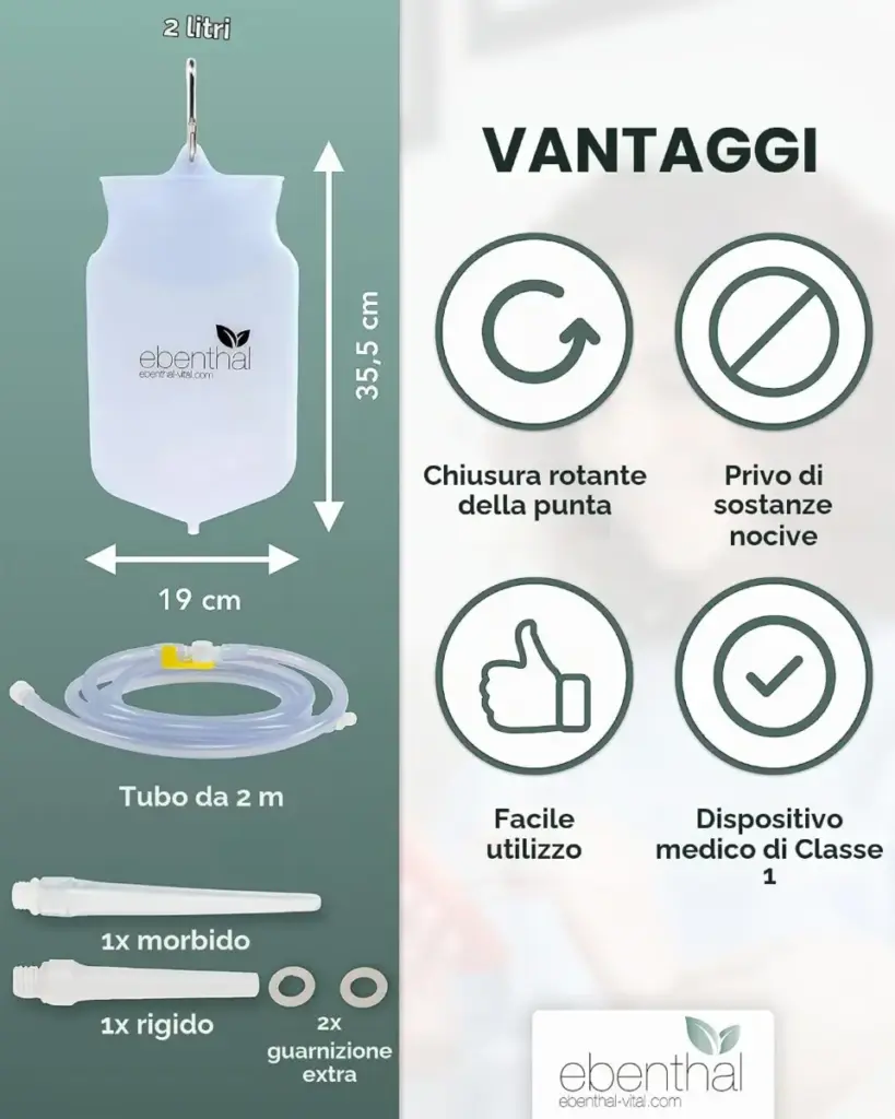 Ebenthal Vital – kit doccia anale con sacca da 2 litri – foto 2