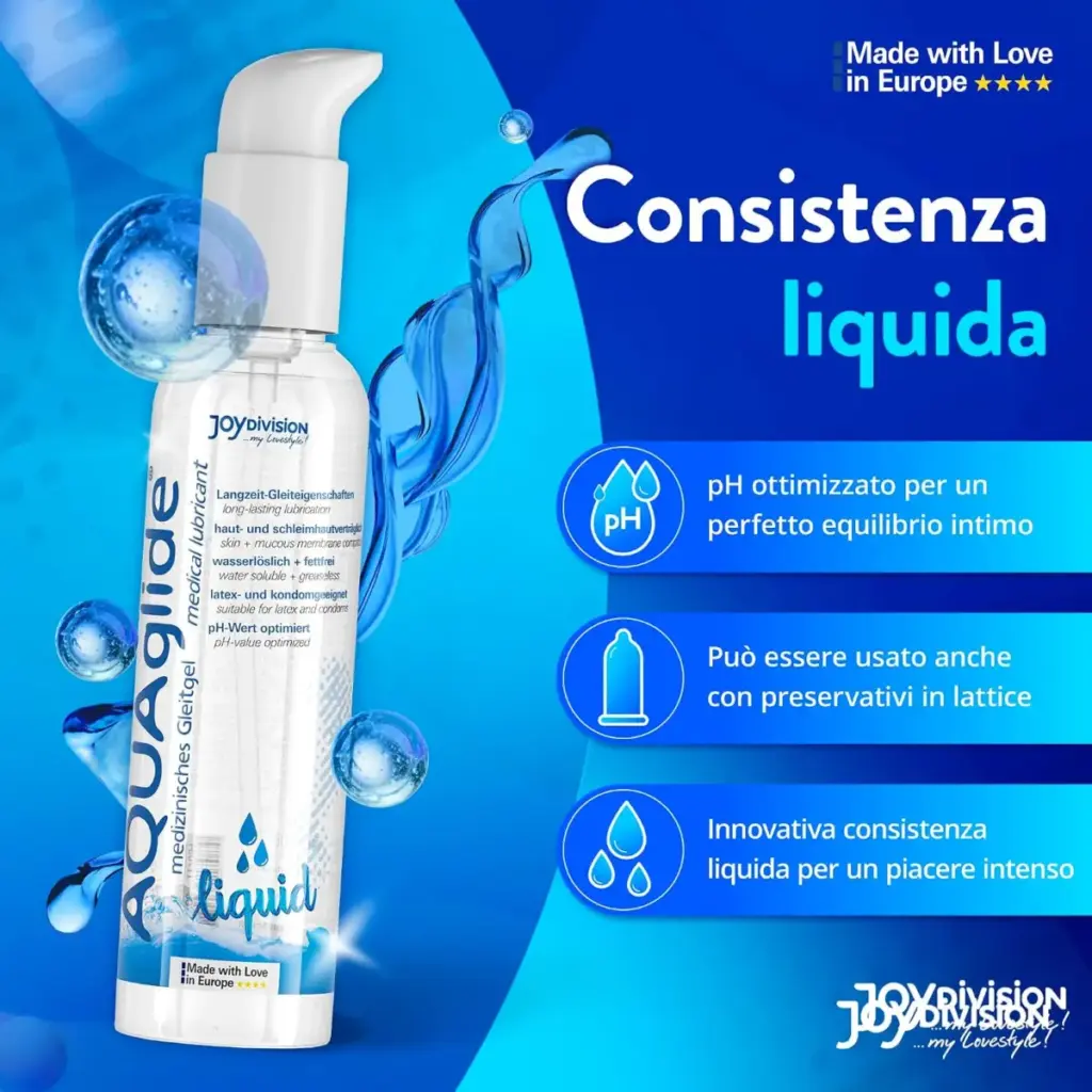 JOYDIVISION AQUAglide Liquid – lubrificante fluido 250 ml – foto 3