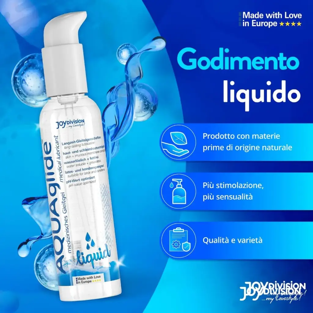 JOYDIVISION AQUAglide Liquid – lubrificante fluido 250 ml – foto 5